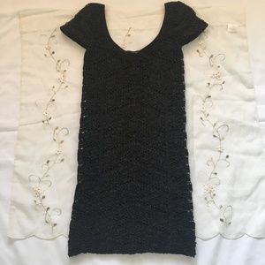 bebe black/gold net bodycon stretchy dress